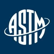 White ASTM lettering on navy blue background